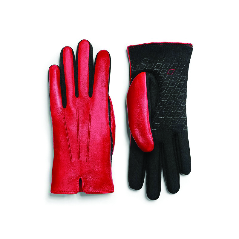 Gants en cuir noir spécial smartphone femme - Maroquinerie en ligne