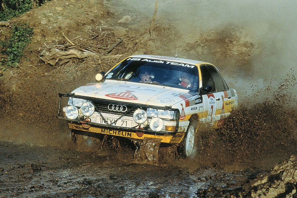 Audi 200 quattro dans la boue en safari