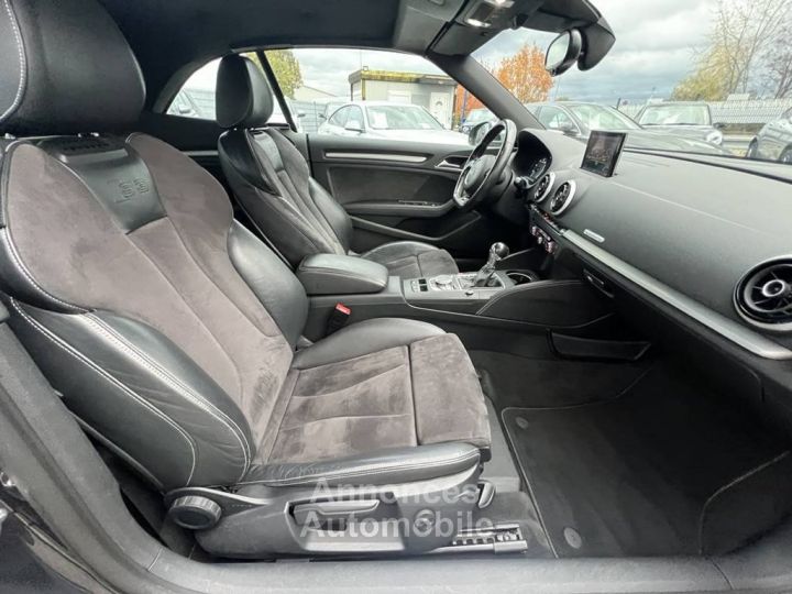 Audi S3 Cabriolet III 20 TFSI 300ch Quattro S tronic 6 GPS Caméra Crit'air 1 - 13