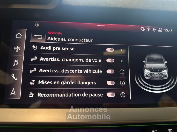 Audi RS3 Sportback 25 TFSI Quattro ORIGINE FRANCE 1ère MAIN immat Offre de LOA 950 Euros /mois TTC - 16