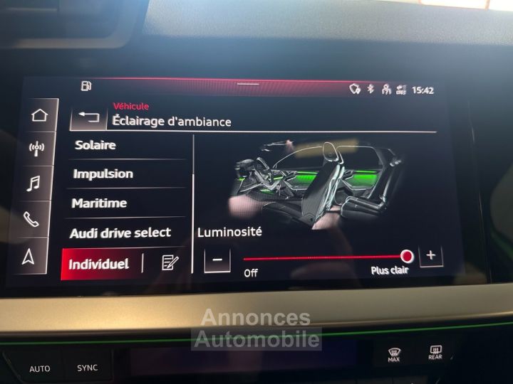 Audi RS3 Sportback 25 TFSI Quattro ORIGINE FRANCE 1ère MAIN immat Offre de LOA 950 Euros /mois TTC - 17