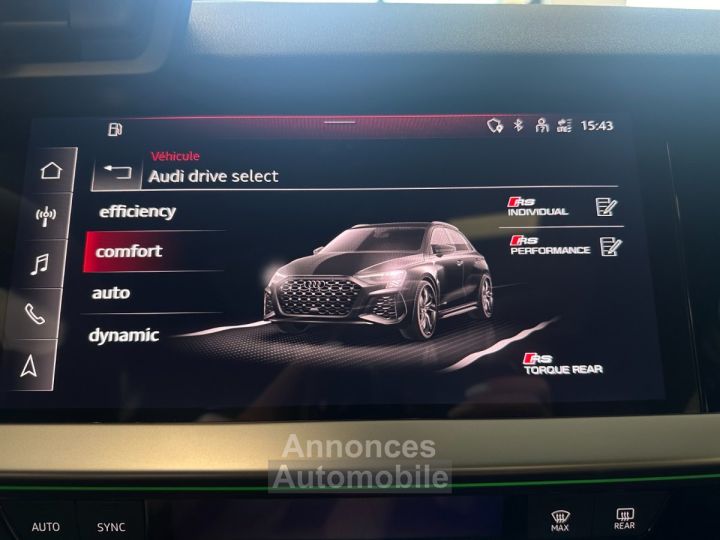 Audi RS3 Sportback 25 TFSI Quattro ORIGINE FRANCE 1ère MAIN immat Offre de LOA 950 Euros /mois TTC - 18