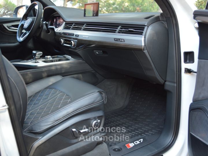 Audi SQ7 EXCEPTIONNEL 4M 40 V8 TDI 435ch BVA8 2EME MAIN 7 PLACES DE 57Ke D'OPTIONS MATRIX SIEGES S DIAMANT FULL CUIR 22 - 38
