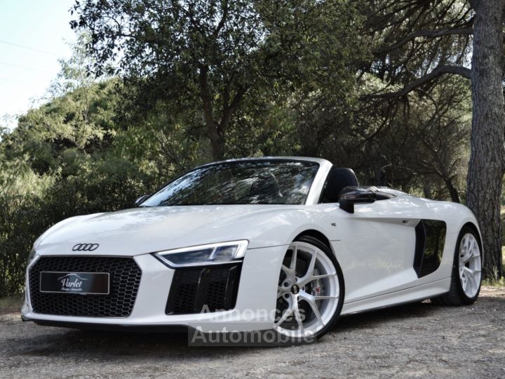Audi R8 Spyder MAGNIFIQUE 52 FSI V10 PLUS 610ch S-TRONIC VALEUR NEUF 245Ke B&O MAGNETIC RIDE CARBONE INT EXT ECHAP SPORT CARPLAY CAMERA LASER - 4