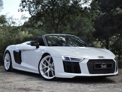 Audi R8 Spyder MAGNIFIQUE 52 FSI V10 PLUS 610ch S-TRONIC VALEUR NEUF 245Ke B&O MAGNETIC RIDE CARBONE INT EXT ECHAP SPORT CARPLAY CAMERA LASER   - 1