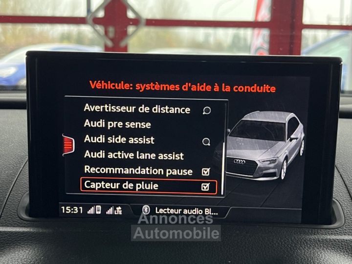 Audi RS3 SPORTBACK 2,5 TFSI 400 S-TRONIC 7 QUATTRO TOIT PANORAMIQUE GPS CAMERA HIFI BANG & OLUFSEN APPLE - 13