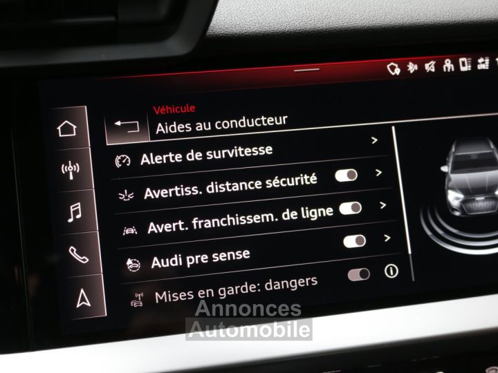 Audi A3 Sportback 15 TFSI 150 Mild Hybrid S Line S-Tronic7 (CarPlay,ACC,Méplat) - 30