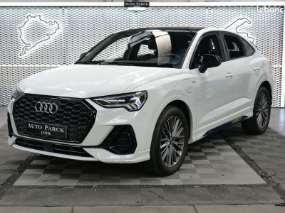 Audi Q3 Sportback NEW HYBRID 45TFSI e 245 S LINE 1° MAIN FRANCAIS TVA RECUPERABLE GPS 16-9 XENON CAMERA DE RECUL VOLANT MEPLAT HAYON ELECTRIQUE PACK BLACK JA19 ECLAIRAG   - 1