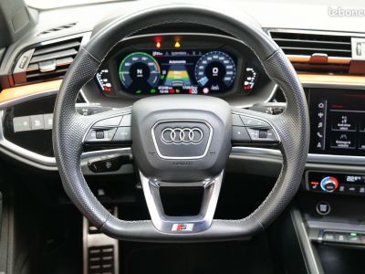 Audi Q3 Sportback NEW HYBRID 45TFSI e 245 S LINE 1° MAIN FRANCAIS TVA RECUPERABLE GPS 16-9 XENON CAMERA DE RECUL VOLANT MEPLAT HAYON ELECTRIQUE PACK BLACK JA19 ECLAIRAG   - 7