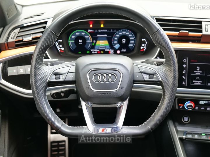 Audi Q3 Sportback NEW HYBRID 45TFSI e 245 S LINE 1° MAIN FRANCAIS TVA RECUPERABLE GPS 16-9 XENON CAMERA DE RECUL VOLANT MEPLAT HAYON ELECTRIQUE PACK BLACK JA19 ECLAIRAG - 7