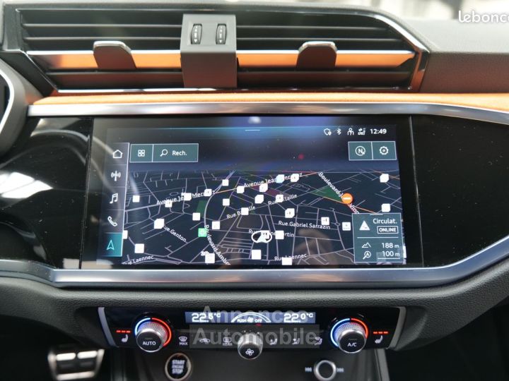 Audi Q3 Sportback NEW HYBRID 45TFSI e 245 S LINE 1° MAIN FRANCAIS TVA RECUPERABLE GPS 16-9 XENON CAMERA DE RECUL VOLANT MEPLAT HAYON ELECTRIQUE PACK BLACK JA19 ECLAIRAG - 8