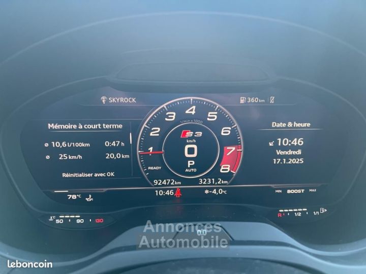 Audi S3 SPORTBACK 20 TFSI 310CH BLACK EDITION QUATTRO S-TRONIC ORIGINE FRANCE %2B APPLE CARPLAY - 18