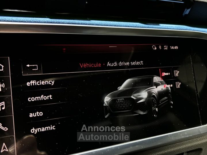 Audi RS Q3 sportback 25 tfsi 400 ch s tronic 7 exclusive toit ouvrant freins carbone ceramiques - 36