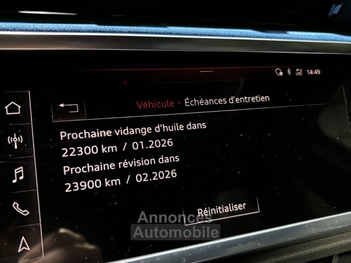 Audi RS Q3 sportback 25 tfsi 400 ch s tronic 7 exclusive toit ouvrant freins carbone ceramiques - 37