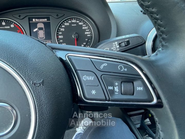 Audi A3 Sportback 20 tfsi 190 s tronic 7 quattro avec gps regulateur de vitesse climatisation auto sieges chauffant radar arriere - 15