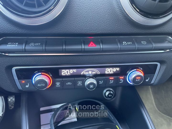 Audi A3 Sportback 20 tfsi 190 s tronic 7 quattro avec gps regulateur de vitesse climatisation auto sieges chauffant radar arriere - 18