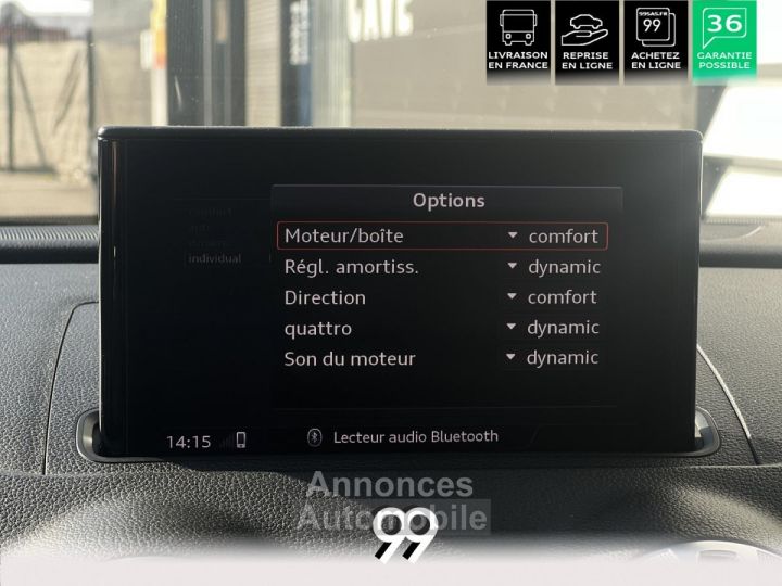 Audi RS3 SPORTBACK ABT Quattro 25 TFS 400 ch Freins céramique TP magnetic ride echappement sport rs LIVR - 34
