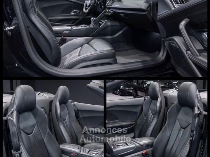 Audi R8 Spyder V10 52 540 – Française Carbone B&O Carplay Cam Recul Sièges élec Mémoire 1292EMOIS - 8