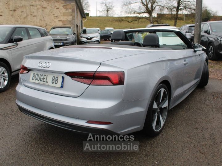 Audi A5 CABRIOLET S-LINE 2L TDI 150 CV GPS 3D FULL LED JA19 ATTELAGE PK HIVER RÉGULATEUR BLUETOOTH - 4