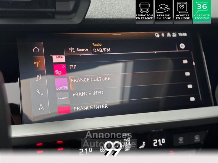 Audi A3 Sportback 14 40 TFSI e - 204 - BV S-Tronic 6 8Y PHASE 1 - 28