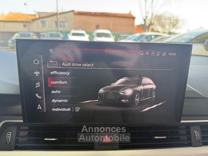 Audi A4 Avant 35 TDI 163 cv S tronic 7 Avus/SUIVI AUDI/TOIT OUVRANT PANORAMIQUE/KEYLESS GO - 23