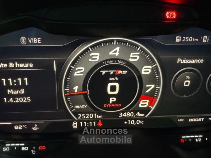 Audi TT RS COUPE PHASE 2 400 ch 25 TFSi S tronic 7 Quattro Bang Olufsen ~ Pack Carbone ~ Suivi - 11