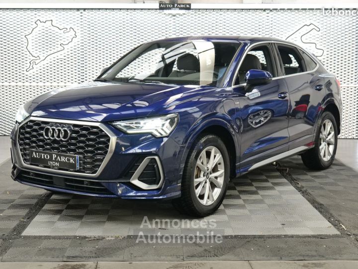 Audi Q3 Sportback NEW HYBRID 45TFSI e 245 S LINE 1° MAIN FRANCAIS TVA RECUPERABLE GPS 16-9 XENON CAMERA DE RECUL VOLANT HAYON ELECTRIQUE SELLERIE CUIR JA18 LOA LLD - 1