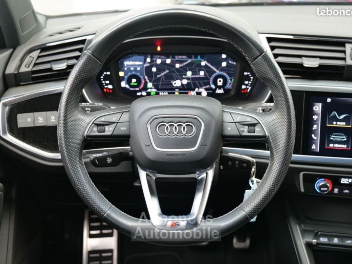 Audi Q3 Sportback NEW HYBRID 45TFSI e 245 S LINE 1° MAIN FRANCAIS TVA RECUPERABLE GPS 16-9 XENON CAMERA DE RECUL VOLANT HAYON ELECTRIQUE SELLERIE CUIR JA18 LOA LLD - 7