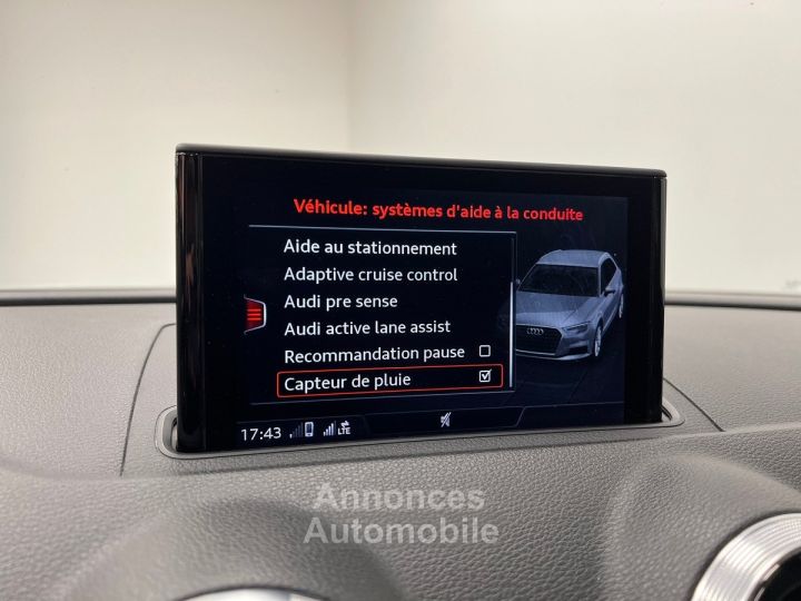 Audi RS3 Sportback 25 TFSI 400ch Origine France / Matrix / Bang & Olufsen / Sièges RS / Suivi - 19
