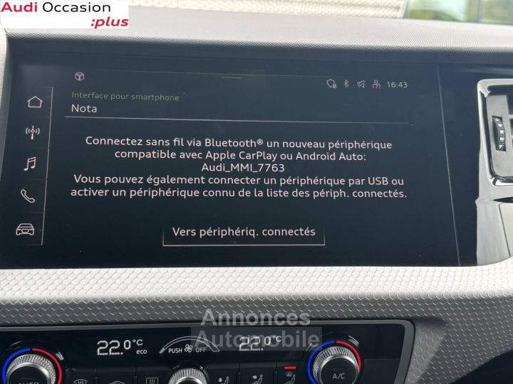 Audi A1 Sportback 35 TFSI 150 ch S tronic 7 S Line - 25