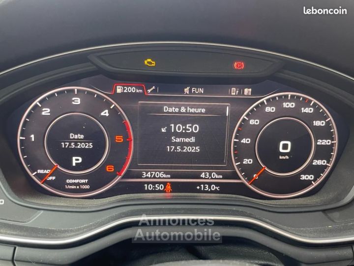 Audi A5 CABRIOLET 20 40 TDI 190 S-LINE S-TRONIC BVA FAIBLE KILOMETRAGE - 14