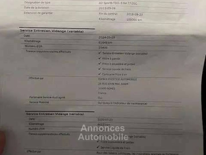 Audi A3 III 16 TDI 105ch FAP Ambiente S tronic 7 - 25