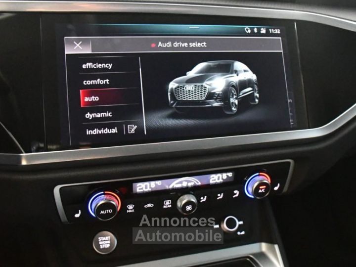 Audi Q3 Sportback S-Line Design Luxe 35 TFSI 150 S-Tronic GPS Virtual ACC Attelage Hayon LED Pré Sense Lane JA 19 Sport - 31