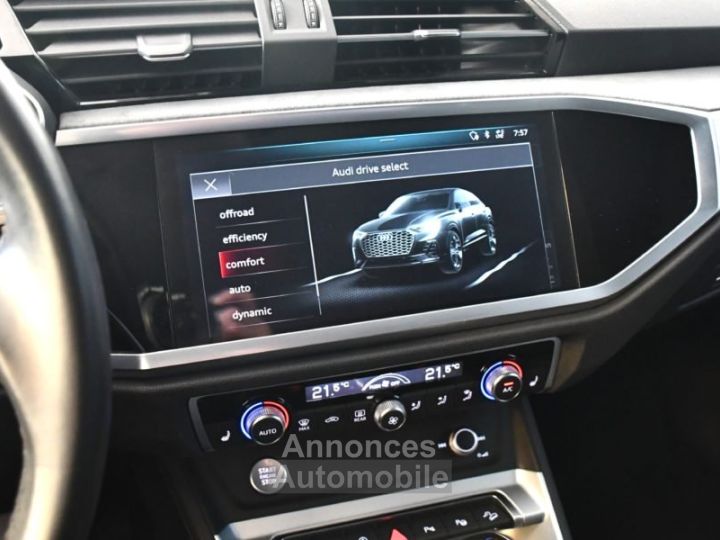 Audi Q3 Sportback S-Line Design Luxe 35 TDI 150 S-Tronic GPS Vebasto Virtuyal Hayon Attelage LED Caméra ACC Pré Sense JA 19 - 26