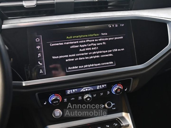 Audi Q3 Sportback S-Line Design Luxe 35 TDI 150 S-Tronic GPS Vebasto Virtuyal Hayon Attelage LED Caméra ACC Pré Sense JA 19 - 28