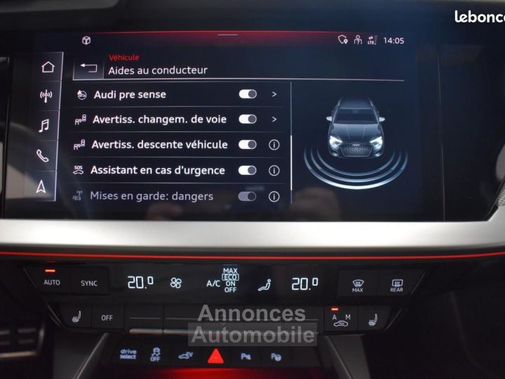 Audi A3 Sportback 40 TFSI E 204ch SIEGES MASSANTS S-LINE MATRIX LED BVA SUIVI GARANTIE 6 à 60 - 20