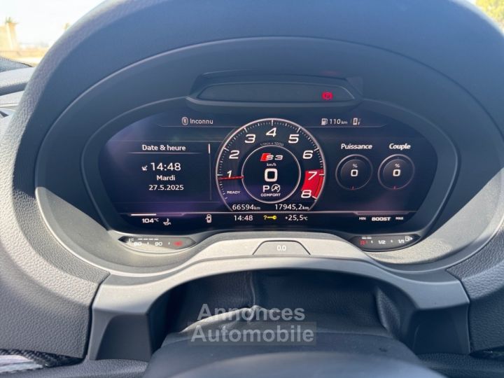 Audi S3 SPORTBACK 20 TFSI 310 S tronic 7 Quattro TOIT OUVRANT GPS SIEGE CHAUFFANT - 15