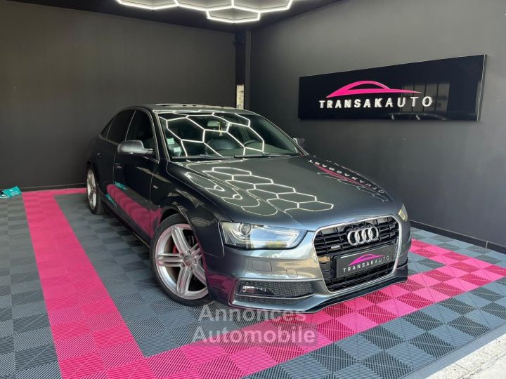 Audi A4 2L TDI 190 DPF Clean Diesel Quattro S Line S Tronic A SIEGES ELEC CHAUFFANT /TOIT OUVRANT/PALETTES/CAMERA/KEYLESS / JANTES 19 - 1