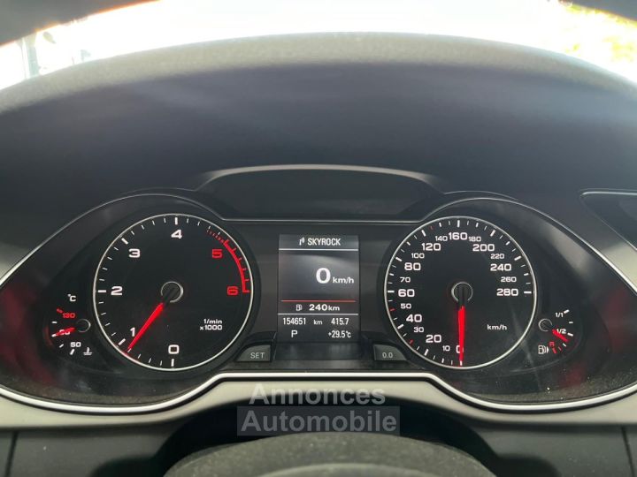 Audi A4 2L TDI 190 DPF Clean Diesel Quattro S Line S Tronic A SIEGES ELEC CHAUFFANT /TOIT OUVRANT/PALETTES/CAMERA/KEYLESS / JANTES 19 - 16