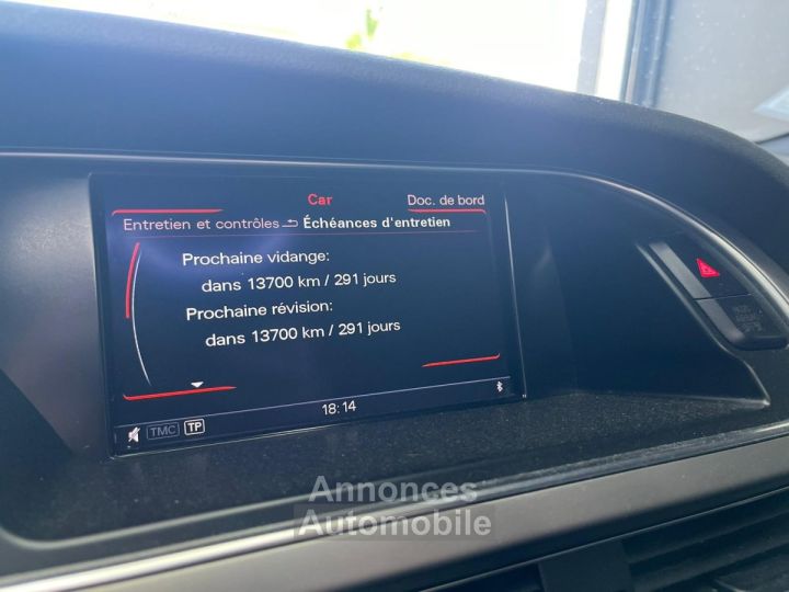 Audi A4 2L TDI 190 DPF Clean Diesel Quattro S Line S Tronic A SIEGES ELEC CHAUFFANT /TOIT OUVRANT/PALETTES/CAMERA/KEYLESS / JANTES 19 - 23