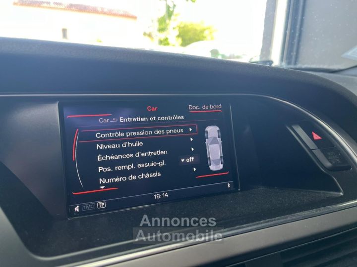 Audi A4 2L TDI 190 DPF Clean Diesel Quattro S Line S Tronic A SIEGES ELEC CHAUFFANT /TOIT OUVRANT/PALETTES/CAMERA/KEYLESS / JANTES 19 - 27