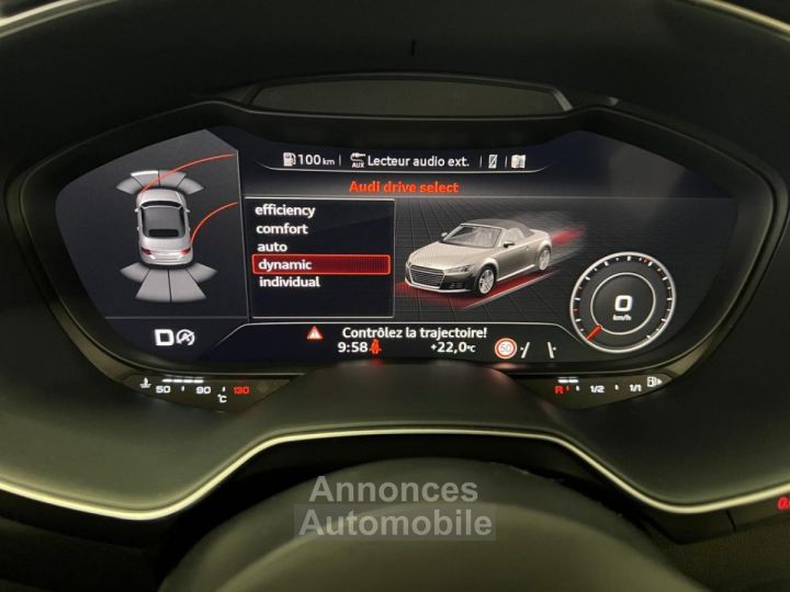 Audi TT Roadster 20 Quattro 230ch S-tronic - 1°main - 28000km - Cuir Exclusive - Echap sport - 17
