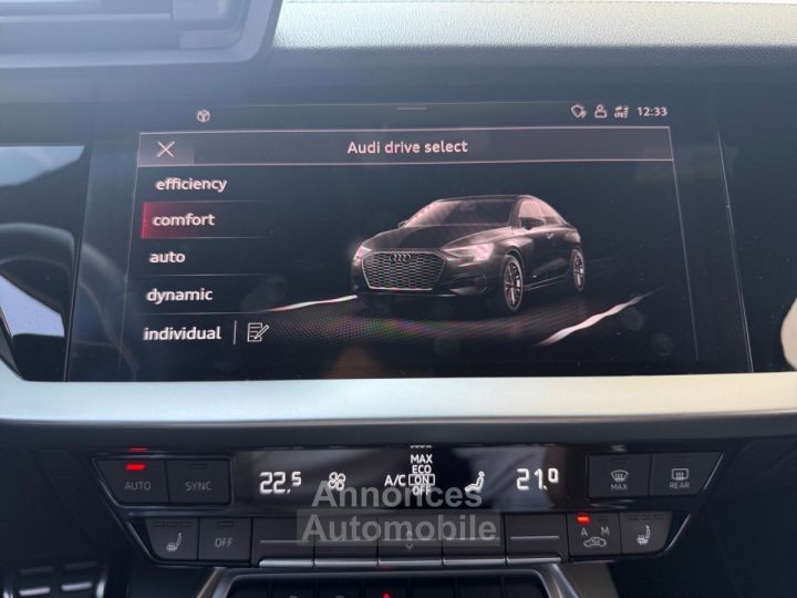 Audi A3 BERLINE 35 TFSI Mild Hybrid 150 S tronic 7 S Line-FR-MATRIX-ALCANTARA-CAMERA-GARANTIE - 22