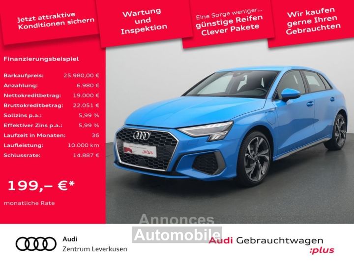 Audi A3 Sportback 40 e S line VIRT S TRON ACC - 1