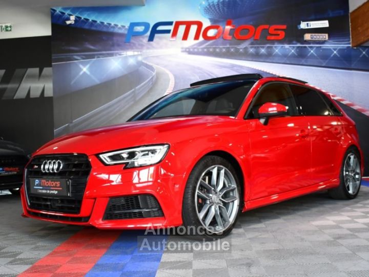 Audi S3 Sportback 20 TFSI 300 Quattro S-Tronic GPS Virtual Sièges Baquet TO Parc Assist Carbone JA 18 - 1