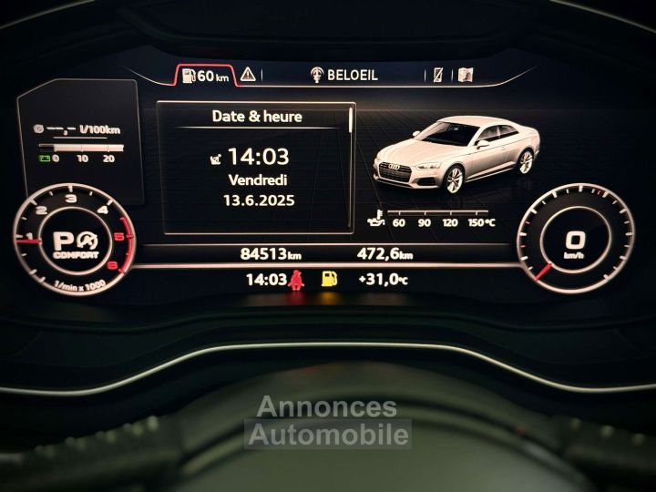 Audi A5 Coupé 20 TDi FULL S-LINE-1ERPRO-COCKPIT-CAMERA - 13