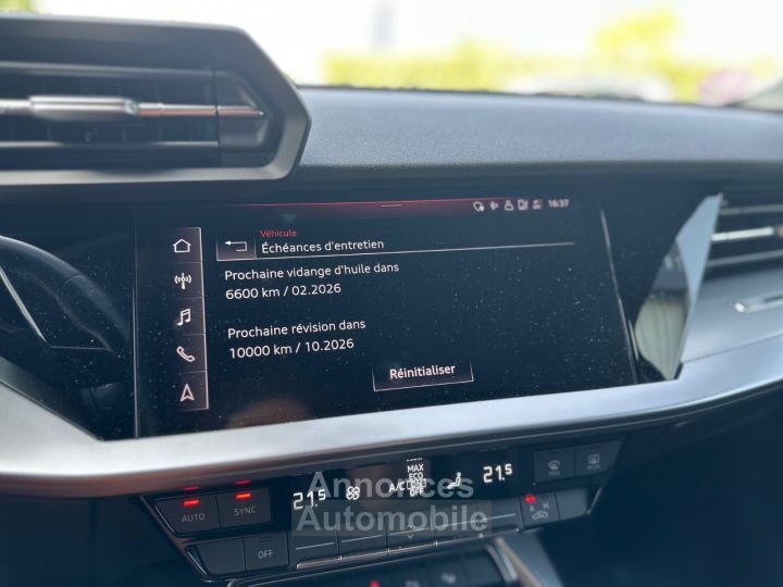 Audi A3 Sportback 35 TFSI Mild Hybrid 150 S tronic 7 Design Luxe CAM - SIÈGES ÉLEC - HAYON ÉLEC - SON BO - 37