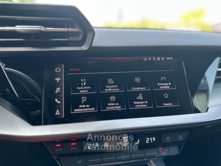 Audi A3 Sportback 35 TFSI Mild Hybrid 150 S tronic 7 Design Luxe CAM - SIÈGES ÉLEC - HAYON ÉLEC - SON BO - 38