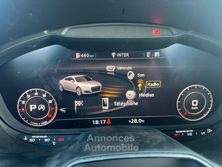 Audi TT 18 TFSI 180 S tronic 7-SIEGE ALCANTARA CHAUFFANTS-VIRTUAL COCKPIT-RADAR AV/AR-GARANTIE CONSTRUCTEUR- - 15