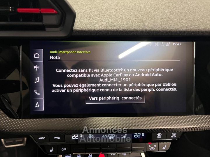 Audi RS3 8Y 25 TFSI 400ch S-tronic - 39000km - PAS DE MALUS - TOIT OUVRANT - 21